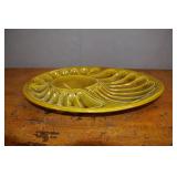 Relish Platter, U S A Pottery, Vintage, Avocado