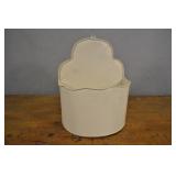 Metal Wall Pocket, Painted White Metal Wall Pocket, Painted White