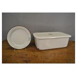 Lisk Enamelware Roasting Pan And Lid, 14.5" X Lisk Enamelware Roasting Pan And Lid, 14.5" X