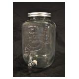 Embossed Glass Beverage Dispenser, 2.15gal, W/box Embossed Glass Beverage Dispenser, 2.15gal, W/box