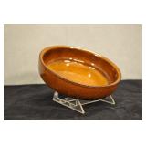 Bowl, Brown Glazed Pottery, 8" X 2.25" Bowl, Brown Glazed Pottery, 8" X 2.25"
