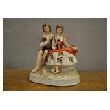 Porcelain Figurine, Courting Couple, 7"h X 6"w Porcelain Figurine, Courting Couple, 7"h X 6"w