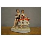 Porcelain Figurine, Courting Couple, 7"h X 6"w