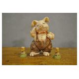 Piggy Figurine Collection, 3 Pcs, Tallest Is 8"h Piggy Figurine Collection, 3 Pcs, Tallest Is 8"h