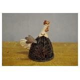 Nesting Hen Egg Basket, Ceramic Head & Tail Nesting Hen Egg Basket, Ceramic Head & Tail
