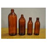 Glass Cleaning Product Bottles, Vintage, 4 Pcs, Glass Cleaning Product Bottles, Vintage, 4 Pcs,