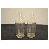 Hazel Atlas Glass Bottles, Vintage, Set Of 2, Hazel Atlas Glass Bottles, Vintage, Set Of 2,