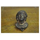 Cast Iron Match Safe, Vintage, Lady Cast Iron Match Safe, Vintage, Lady
