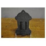 Cast Iron Match Safe, Vintage, Embossed Cast Iron Match Safe, Vintage, Embossed