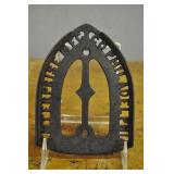 Cast Iron Sad Iron Holder, Trivet, Vintage, Emb.