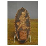 Hand Carved Wooden Matchstick Holder, Vtg Hand Carved Wooden Matchstick Holder, Vtg