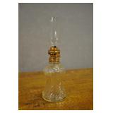 Oil Lamp Light, Vintage, Clear Glass With Twisted Oil Lamp Light, Vintage, Clear Glass With Twisted