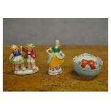 Ceramic Figurines And Dresser Box, German Ceramic Figurines And Dresser Box, German