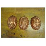 Copper Food Mold Set, Vintage, Portugal, Copper Food Mold Set, Vintage, Portugal,