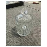 Crystal Canister Jar, With Lid 6 3/4" X 4 1/4" Crystal Canister Jar, With Lid 6 3/4" X 4 1/4"