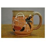 Glazed Fish Stoneware Mug, 4" High