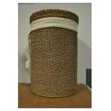 Tall Woven Braided Wicker Hamper Basket With Tall Woven Braided Wicker Hamper Basket With