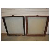 Pair Farmhouse Windows, Vintage, Original Glass Pair Farmhouse Windows, Vintage, Original Glass