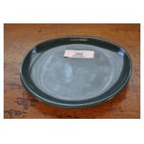 Glidden Pottery Serving Dish, Speckled Emerald