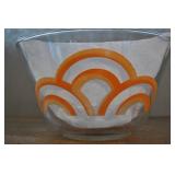 Colony Glass Mixing Bowl, Triple Rainbows Pattern Colony Glass Mixing Bowl, Triple Rainbows Pattern
