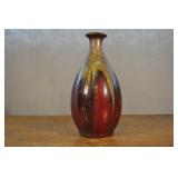 Bottle Vase, Glazed Stoneware, 8 1/4" X 4 1/2"