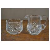 Cream And Sugar Set, Cut Crystal, 4 1/2" & 3 1/2"