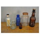 Vintage Glass Bottles,  Grolsch, Assorted Misc