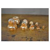 Matryoshka Russian Wooden Nesting Dolls, Signed Matryoshka Russian Wooden Nesting Dolls, Signed