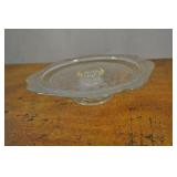 Cake Plate, Footed, Pressed Glass Cake Plate, Footed, Pressed Glass