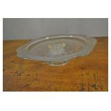 Cake Plate, Footed, Pressed Glass