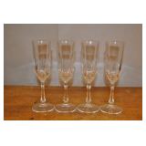 Crystal Stemware, Set Of 4, 8" Crystal Stemware, Set Of 4, 8"