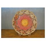 Hand Carved Wooden Trivet, 14", India Hand Carved Wooden Trivet, 14", India