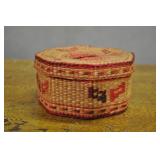 Weaved Lidded Basket, Made In China