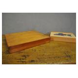 Pair Wooden Cigar Boxes Pair Wooden Cigar Boxes