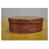 Bentwood Lidded Jewelry Box, Brass Nails, Vtg