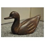 Carved Rosewood Duck Figurine, 5"l