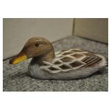 Wooden Duck Decoy, Hand Painted, 6"l