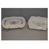 Bavarian Serving Trays, Vintage, Porcelain, 2 Pcs Bavarian Serving Trays, Vintage, Porcelain, 2 Pcs