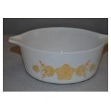 Pyrex Casserole Dish, Golden Butterflies On Pyrex Casserole Dish, Golden Butterflies On