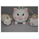 Piggy Collection, Ceramic, 3 Pcs Piggy Collection, Ceramic, 3 Pcs