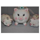 Piggy Collection, Ceramic, 3 Pcs