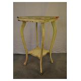 Vintage Side Table With Saber Legs Square Top