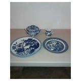 Serving Dishes, Assorted, Blue & White