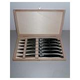 Knife Set, Six Laquiole Dinner Knives,