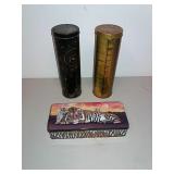 Vintage Tins, 3 Pcs, Gold, Black 7 Tiger Print