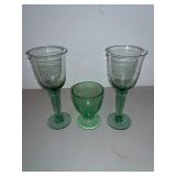 Stemware, Green Glass