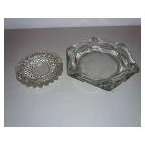 Ashtrays, Vintage, Pressed Glass,