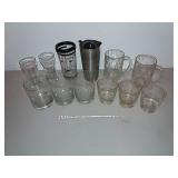 Barware, Assorted, Glasses & Shaker Set Barware, Assorted, Glasses & Shaker Set