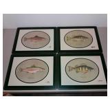 Fish Placemats Set Of 4 , 16x12 Fish Placemats Set Of 4 , 16x12