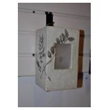 Ceramic And Frosted Glass Sconce Candle Holder